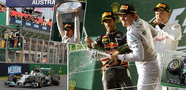 Rosberg Juara di Melbourne! Hamilton dan Vettel Terpaksa Keluar Sirkuit